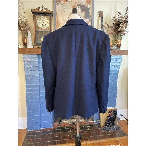 Vintage Pendleton 100% Virgin Wool Blazer Women Sz 18 USA One Button Navy Blue - Picture 5 of 14